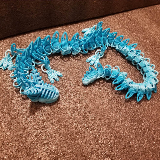 Articulated Dragon Fidget Flexi  Horned Rib Dragon designed by Shakaworld3d